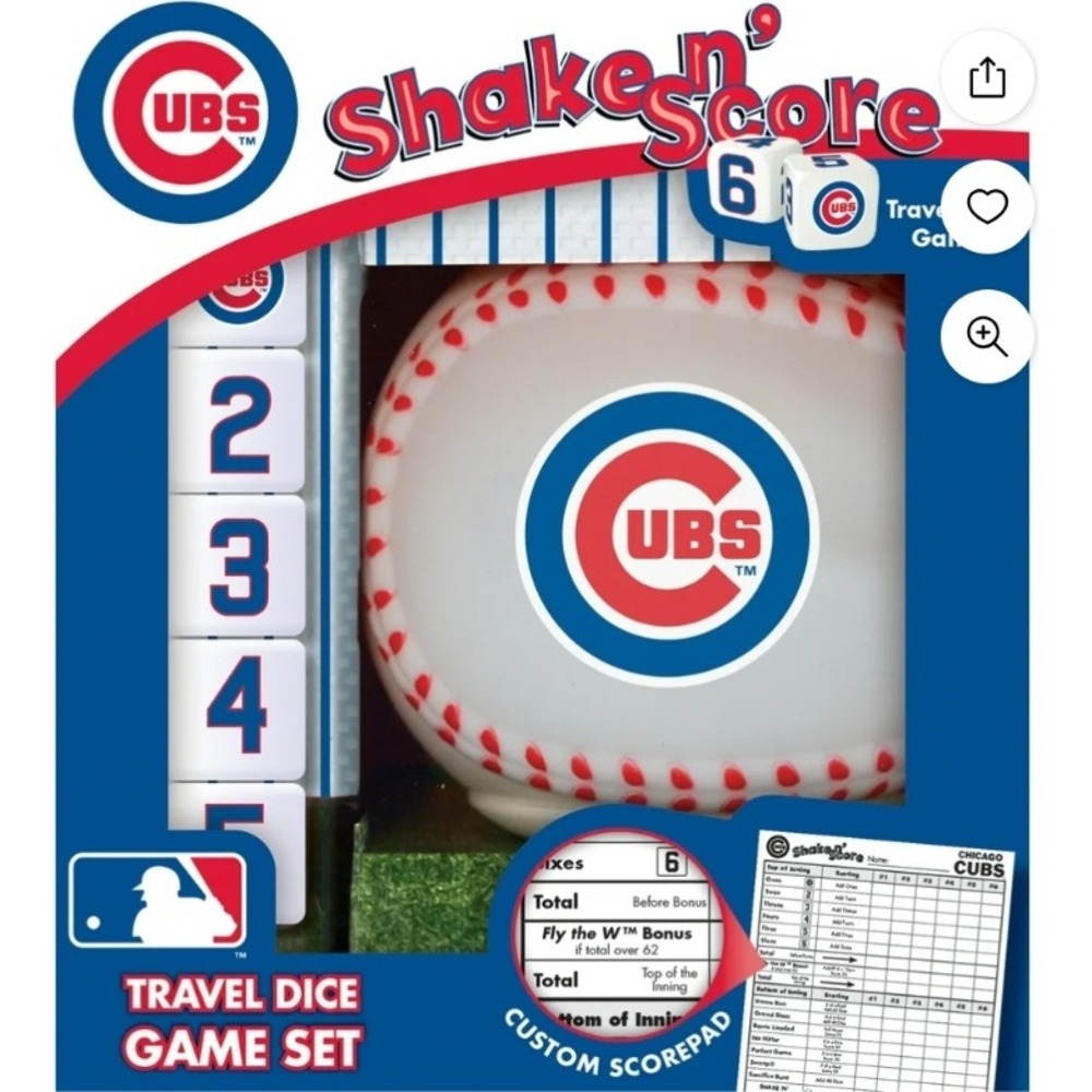 Chicago Cubs Shake n Score MLB‎ Travel Dice Game Set MasterPieces 41519 NEW